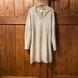 H&M Beige Knit Sweater Dress